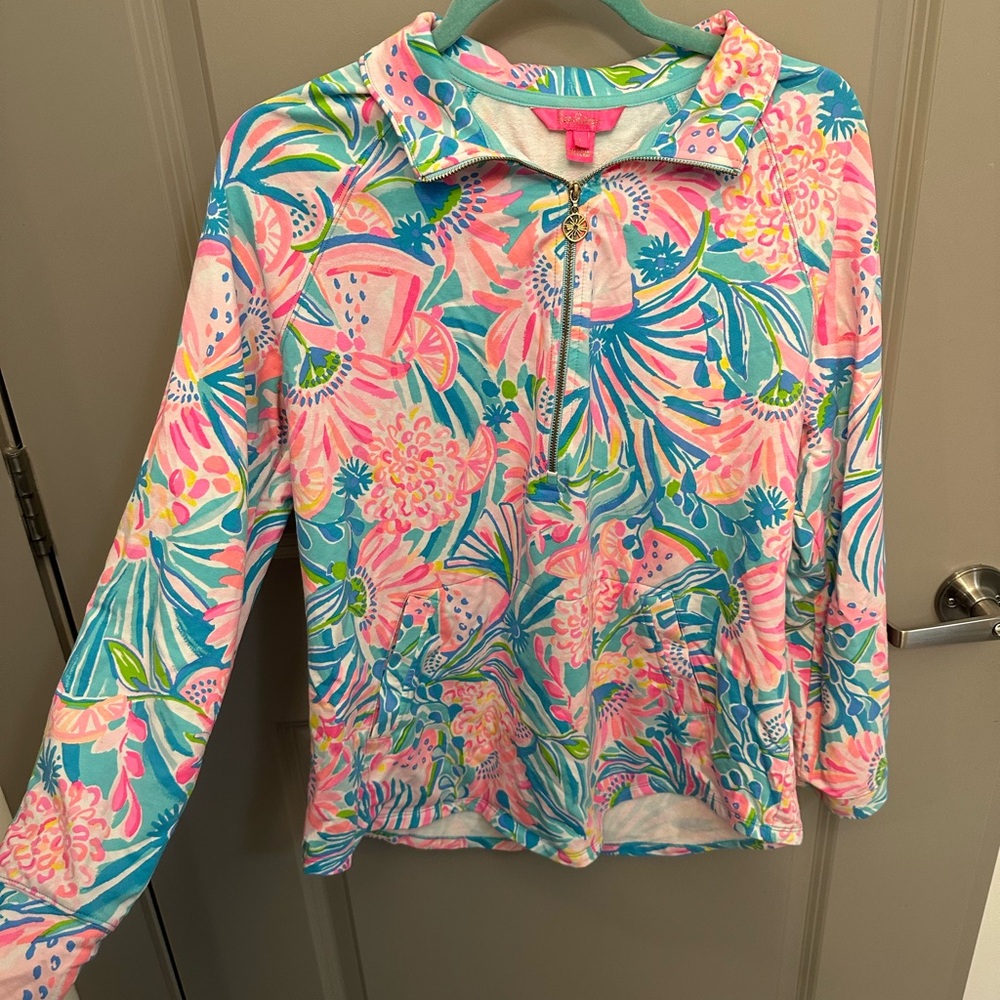 Lilly Pulitzer Quarterzip Large Tropical Punch - Picture 4 of 6